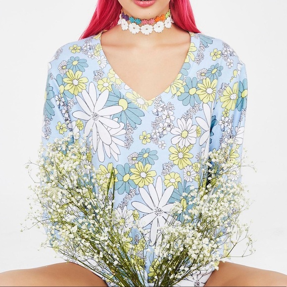 Wildfox Tops - Wildfox Couture DAISY WALLPAPER JUMPER sweatshirt